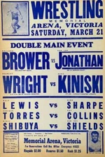 BULLDOG BROWER 8X10 PHOTO WRESTLING PICTURE WWWF BEARCAT WRIGHT GENE KINISKI