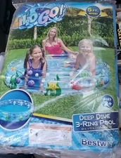 Kids H20 GO! 5ft Wide 3 Ring Pool.