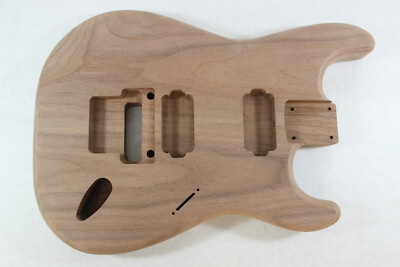 Walnut HxH guitar body - fits Fender Strat Stratocaster neck Floyd