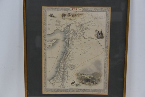 Antique Map of Syria Israel, Palestine Jordan Lebanon Cyprus - John Tallis c1851 - Bild 2 von 19