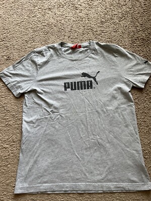 Puma Men s T-Shirt Grey Size Medium