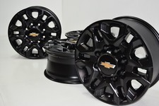 18 Chevy Silverado 2500 3500 Factory Oem Wheels Rims Satin Black 2021 2022 2023