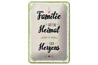 Blechschild Spruch 20X30 Cm Familie Ist Die Heimat Des Herzens Deko Schild