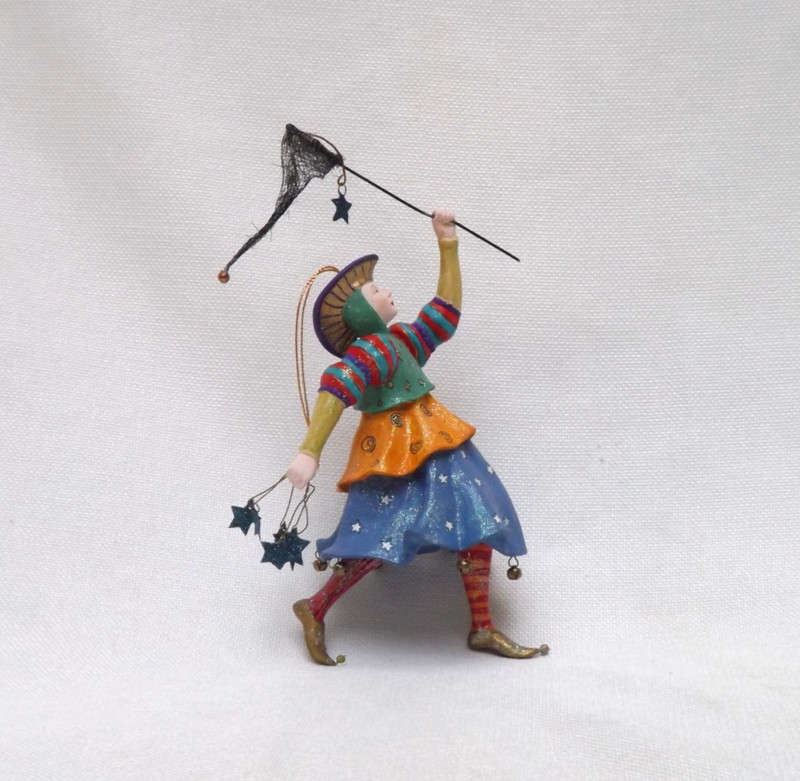 Whimsical Victorian Renaissance Catching Stars Figurine Ornament