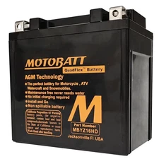 Motobatt Battery Sealed - Factory Activated -  MBYZ16HD MBYZ16HD
