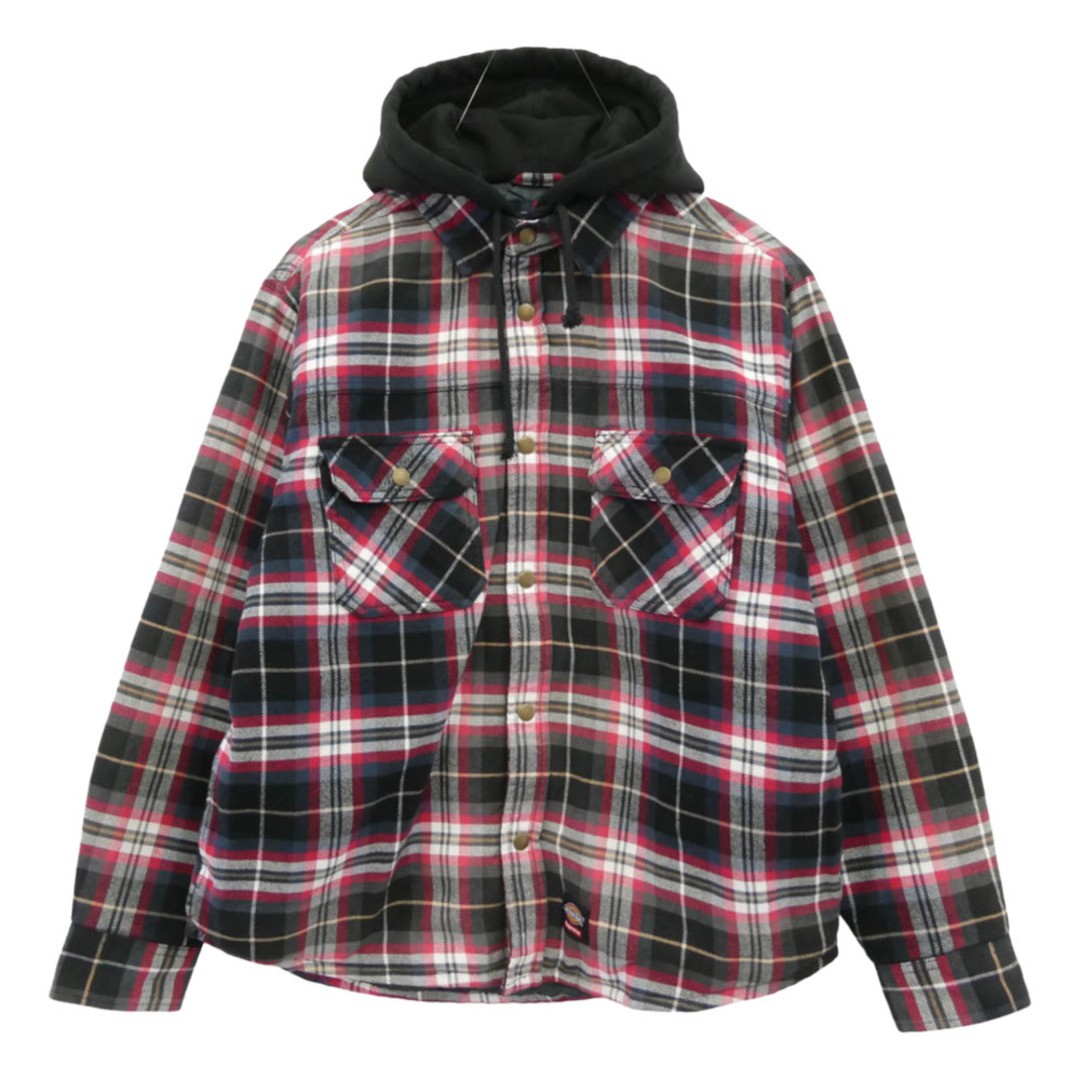 Supreme 25AW Lined Zip up Hooded Flannel Shirt Hood Multicolor Red Used LIFE-0