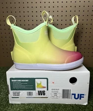 Xtratuf Women's Ankle Deck Boot Yellow Aurora Size 6 Rain Outdoor