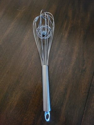 Cuisipro Stainless Steel Silver Whisk Dishwasher Safe Kitchen Utensil