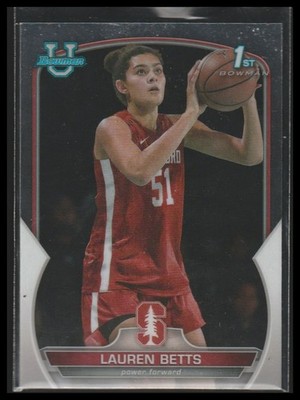 2022-23 Bowman University Chrome #49 Lauren Betts Rookie 1st