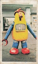 Ganbare Robocon Menko Card 7 Spades Spaceship Ishimori Toei Japan Vintage