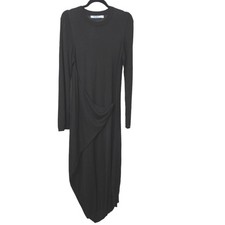 Planet by Lauren G Sweater Dress Cocoon Black Long Sleeve Lagenlook Size 1 Small
