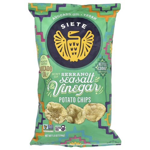 Potato Chips, Hint of Serrano Sea Salt & Vinegar , 5.5 Oz ( 156 g)