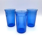 Vintage Hazel Atlas Aurora Cobalt Blue Depression Glass Tumbler | Art Deco