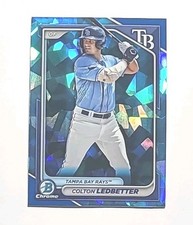 2024 Bowman Chrome Sapphire #BCP-124 Colton Ledbetter RC (RAYS) !