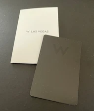 W Hotel Las Vegas Black Plastic Hotel Room Key Card