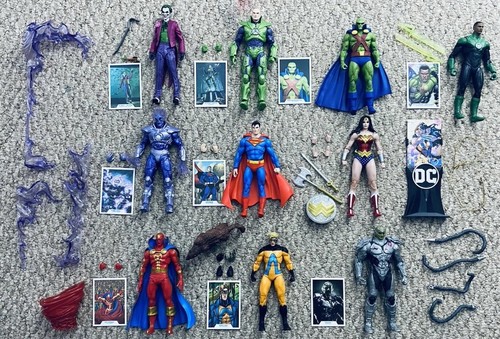 DC Multiverse lot, Wonder Woman, Atomic Skull, Martian Man hunter, Red Tornado