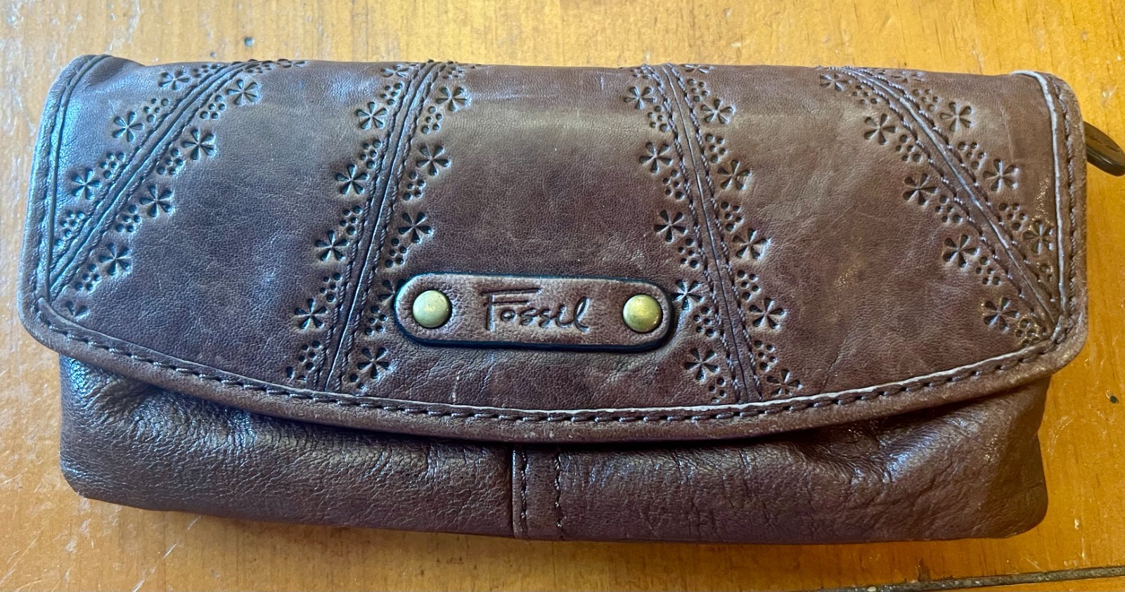 Fossil Talitha Leather Flap Clutch Wallet