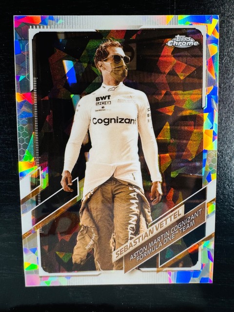 2021 Sebastian Vettel Sepia 75/100 Sapphire Topps Chrome #47 F1 Formula 1