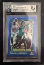 2021 Panini Optic Trevor Lawrence Rookie Blue /179 #201 RC BGS 8.5 Jags QB
