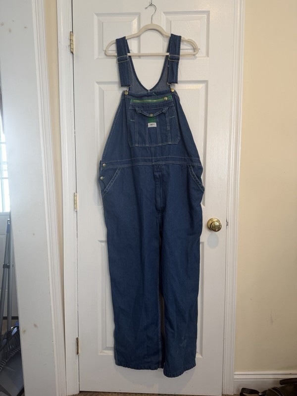 Liberty Men's Overalls Size 44x30 Blue Denim Bib Cotton Workwear Carpenter