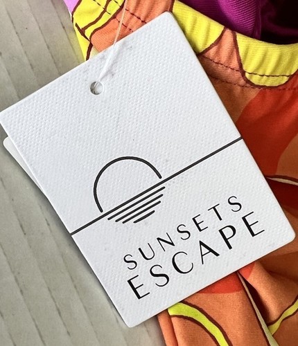 Costume da bagno Tankini Top Collo Alto $94 Sunsets Taglia 16 Palace Garden Harlow Giallo - Foto 6 di 12