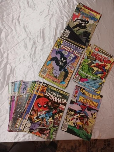Lot of 37 Amazing Spiderman, Hulk Marvel Comics. Annuals, What If, vs Wolverine.