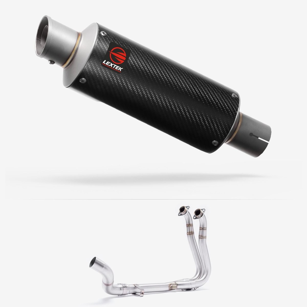 Lextek Carbon Fibre GP8C 240mm Exhaust System for Suzuki GSX-8S/R (23-24) Rear