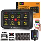 AUXBEAM AR-820 RGB 8 Gang Switch Panel Toggle Momentary Pulsed Circuit Control