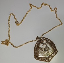 Aquarius Gold-tone Pendant Necklace Constellation Horoscope Zodiac Astrology