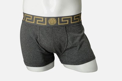 Versace Men's Gold Greeca Border Low Rise Trunk Underwear Versace 4 US S IT 48