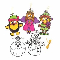 Baker Ross Weihnachtsfiguren SonnenfäNger Bastelset 8 Stk Buntglas Kinder Deko