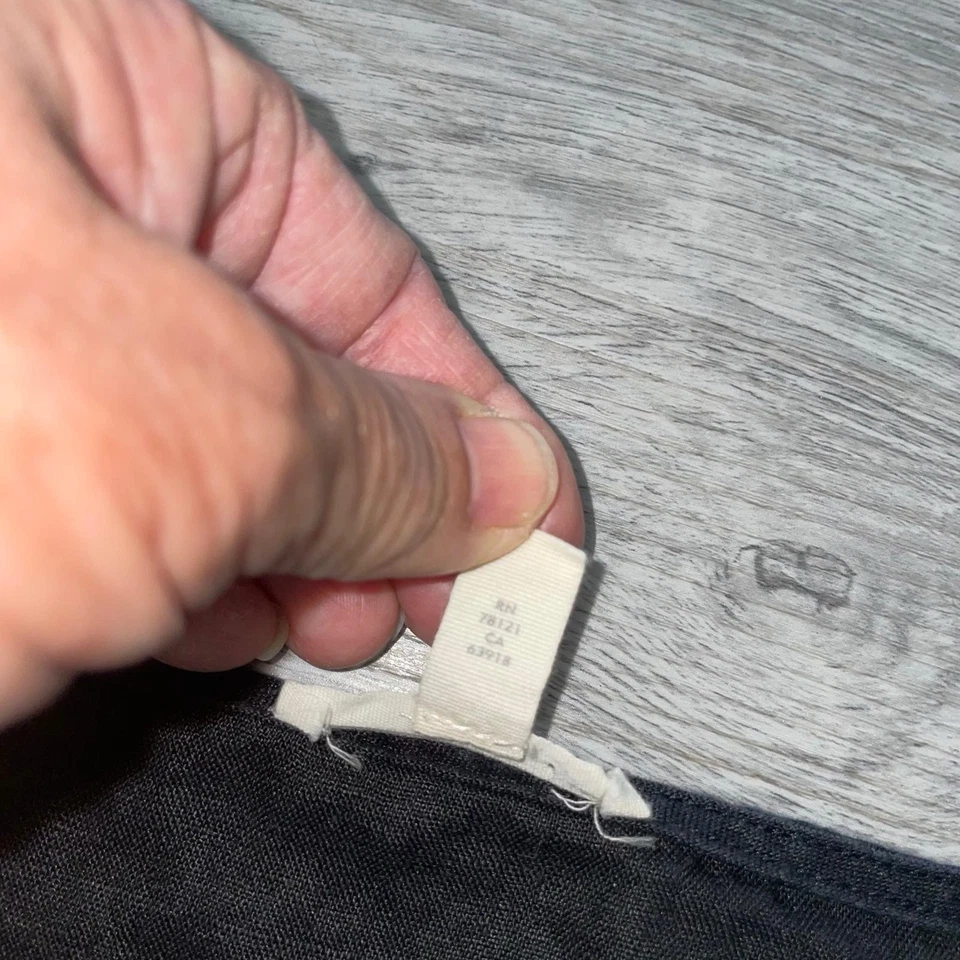 Eileen Fisher Dress Womens Small Organic Linen Shirtdress Short Sleeve Lagenlook - Image 4 of 4