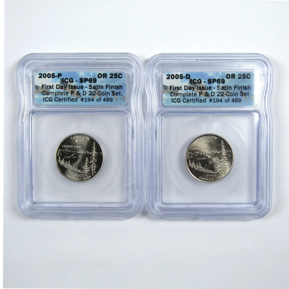 2005 P&D State Quarter 10 Coin Set SP 69 ICG First Day SKU:CPC7633 - Image 4 of 4