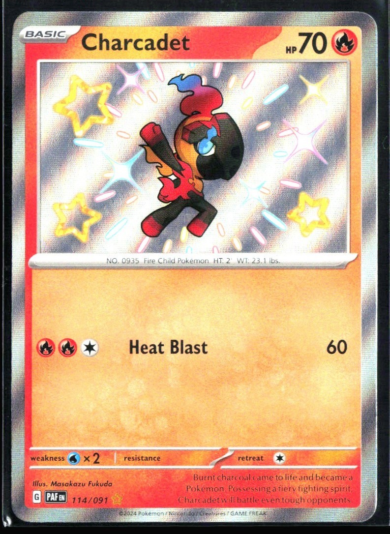 2024 Scarlet & Violet Series - Paldean Fates Charcadet #114 Shiny Pokemon Card