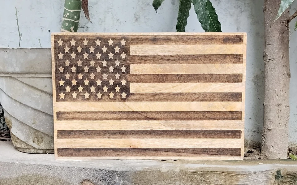 Wooden American Flag