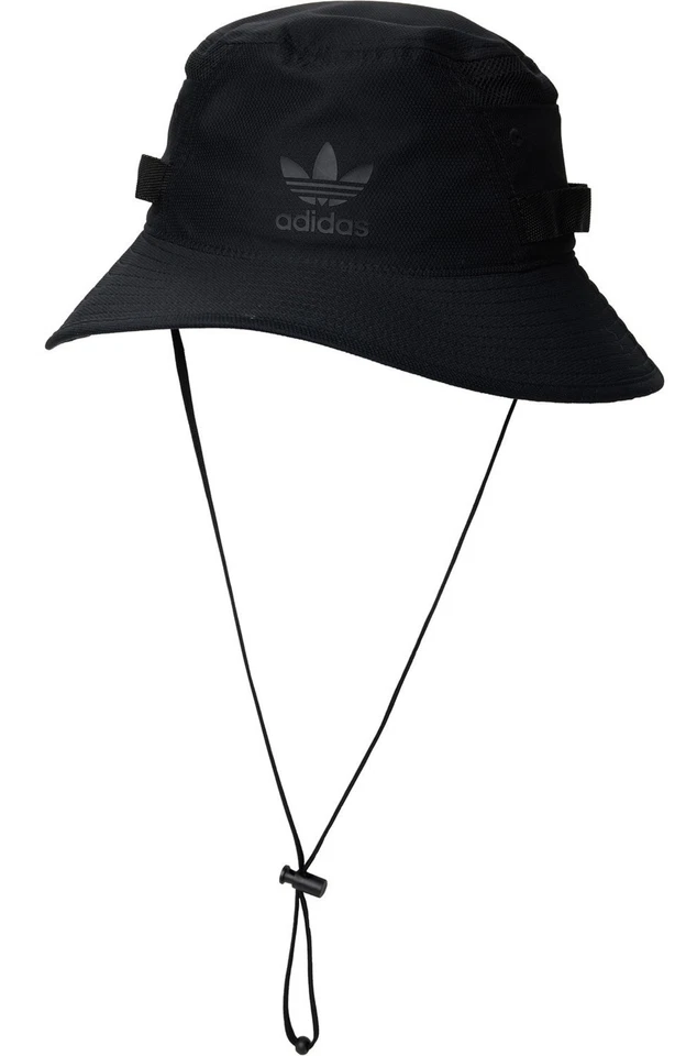 *OFERTA* Adidas Unisex Boonie Sombrero PEQUEÑO MEDIANO Gorra Bucket NEGRA S/M Foto 2 de 3