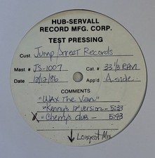Lola Wax The Van Test Pressing Promo 12&rdquo; Arthur Russell 1986 Rare!