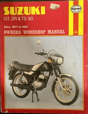 Suzuki GT 50 , ZR 50 , & TS 50 Models 1977-1987 Haynes Workshop Manual, Pub 1987 - Image 1 of 4