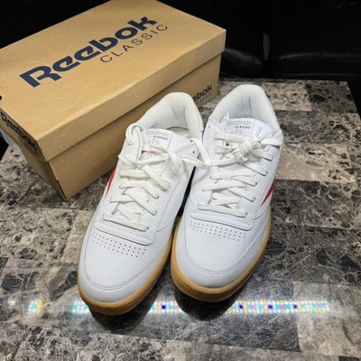 Reebok Classic Mens Size 9.5 Club C Vector White Gum 2019 Sneakers 
