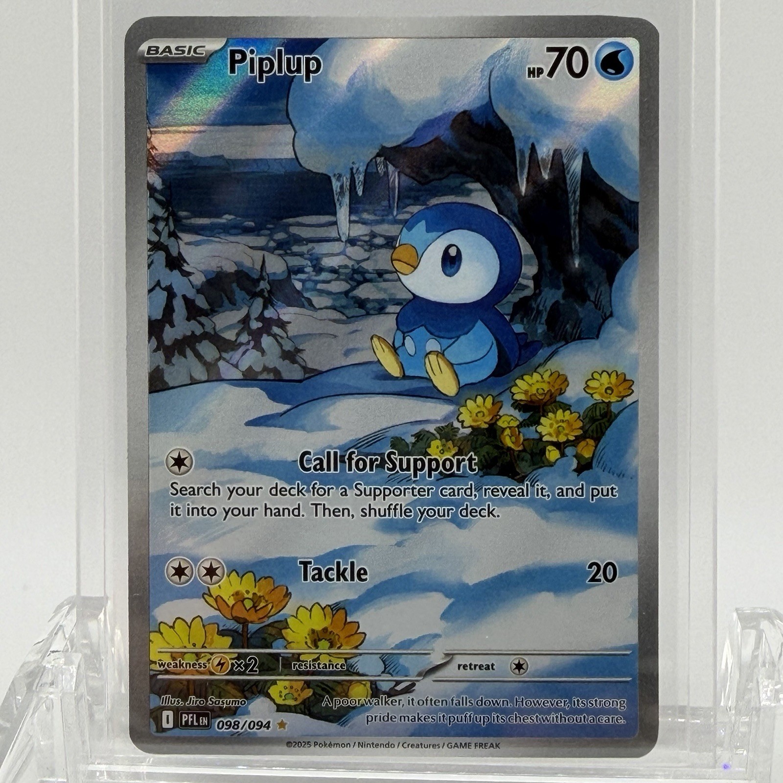 Pokemon TCG Phantasmal Flames Piplup #098/094 Illustration Rare LP-