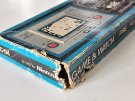 Nintendo RC-04 Game and Watch Silver Fire Boxed Japan Vintage Used #1652642