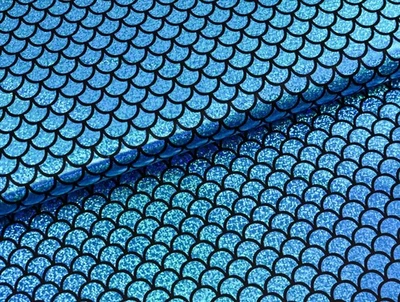 FOLIENJERSEY Stoff Schuppenoptik glänzend elastisch Kostüme TÜRKIS EUR 11,98/m - Bild 1 von 2