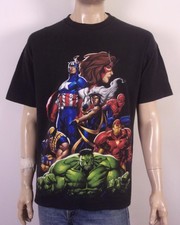 vintage 00s Y2K Marvel Mad Engine T-Shirt Hulk Wolverine Storm Iron Man SZ XL