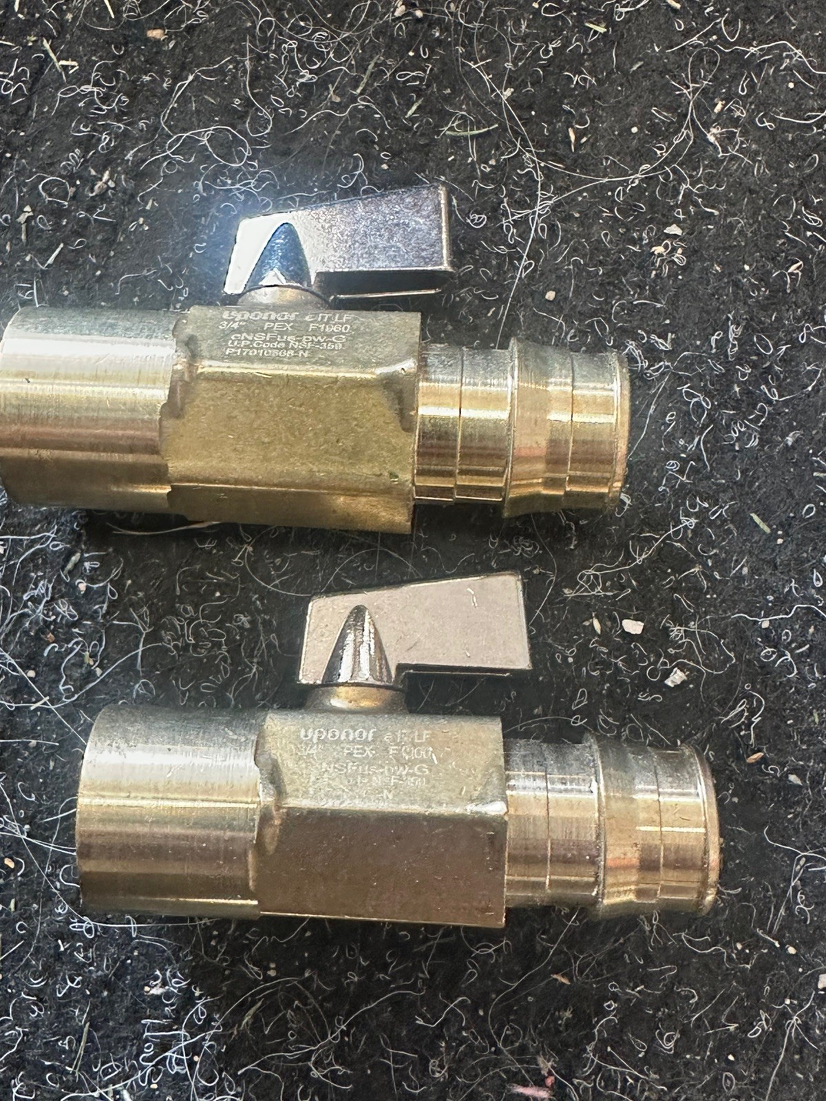 Qty of 2 Uponor LF 17010868 3/4"ProPex x3/4" Sweat Brass Ball Valve