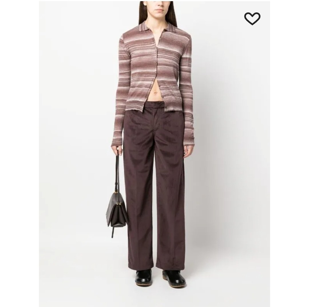 LEVI’S VELVET WIDE LEG Baggy Trousers W 25 L 31 Brown Retro Style RRP £110 image 2