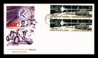 DR JIM STAMPS US COVER DECADE OF SPACE ACHIEVEMENT FDC BLOCK OF 4 FLEETWOOD
