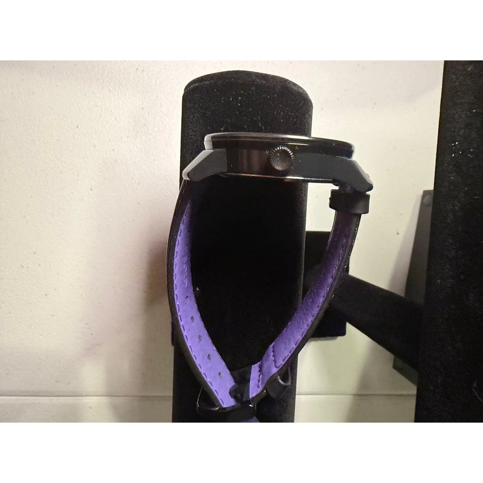 Movado Bold Black Stainless Steel Watch Black Leather Band Water Resistant - Image 2 of 4