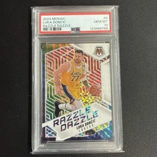 2024-25 Panini Mosaic Luka Doncic Razzle Dazzle Case Hit SSP #4 PSA 10 Gem Mint