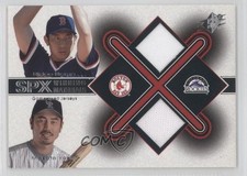 2001 SPx Winning Materials Jersey Combo Hideo Nomo Masato Yoshii #HN-MY 3f2