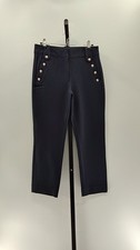 Quince Women Ultra-Stretch Ponte Straight Leg Mariner Pants Navy M